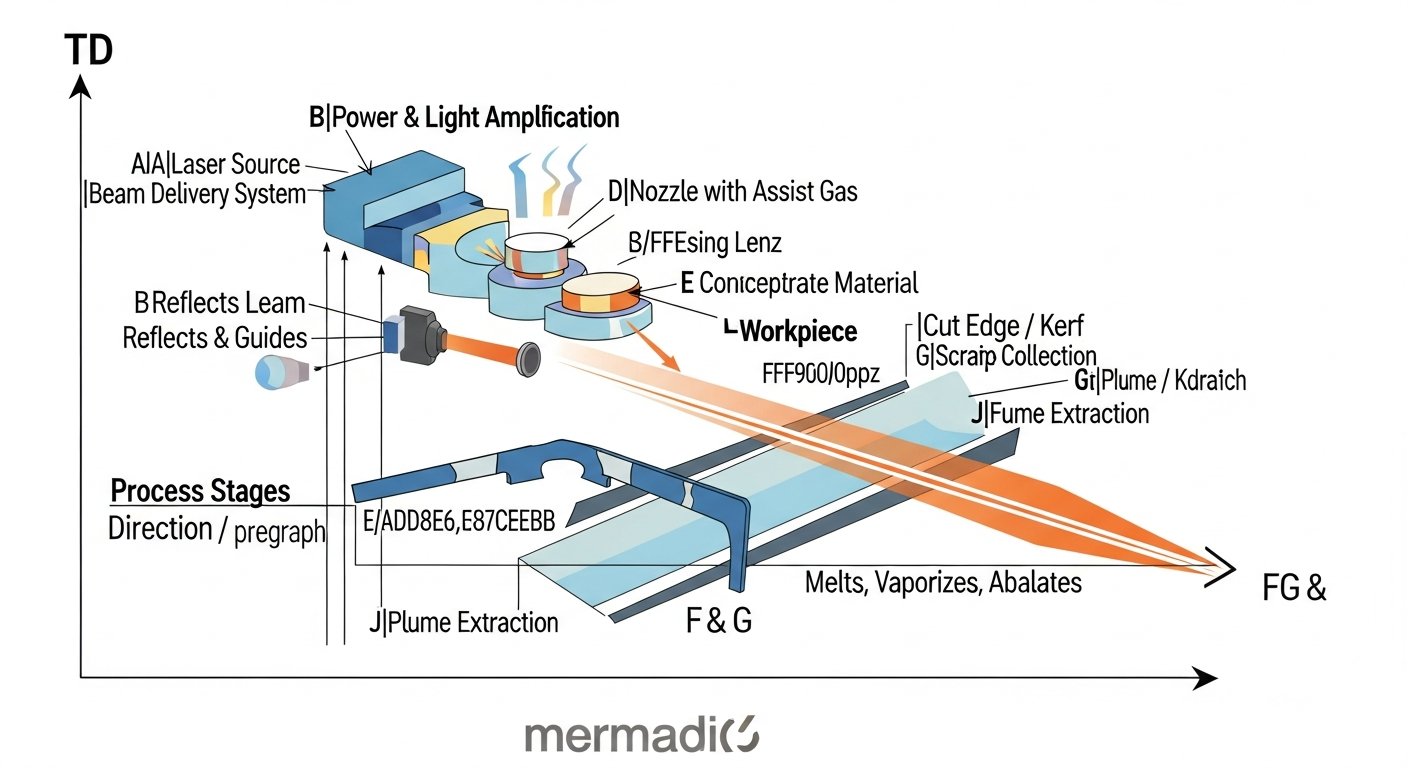 laser cutting in manufacturing — featured illustration