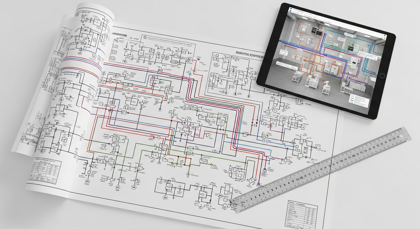 Diagram illustrating key components of an industrial electrical system design