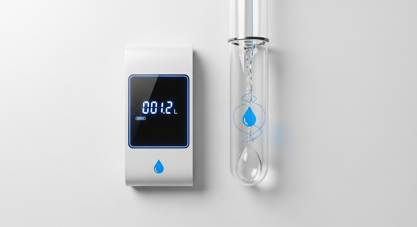 Water balance diagram illustrating inputs, consumption, and outputs for a manufacturing facility's water usage